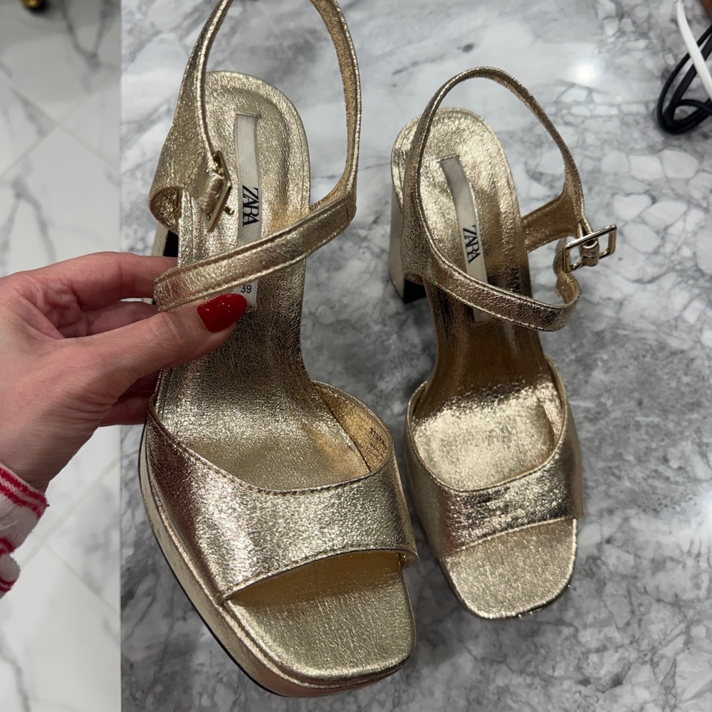 Zara Gold Sandals